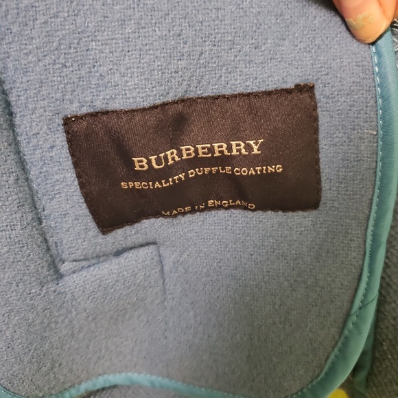 ❤FREE SHIPPING Burberry 100% Wool Blue Coat - Picture 9 of 12